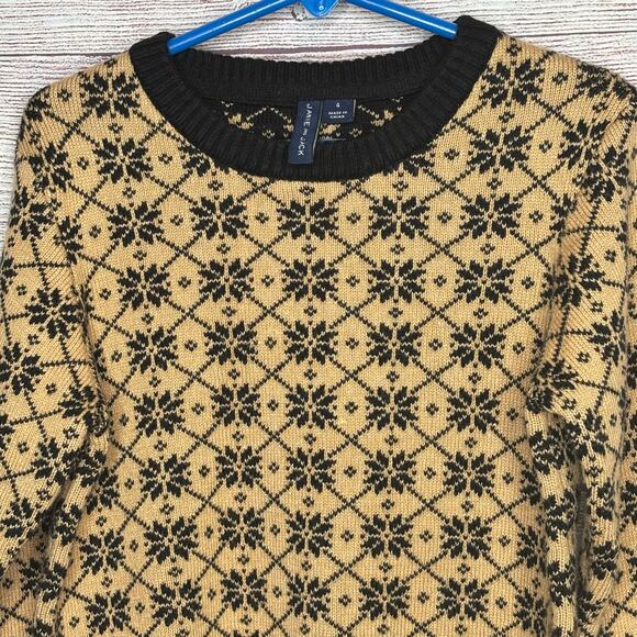 Janie and Jack Boys Geo Snowflake Cozy Winter Fair Isle Sweater Size 4 - Picture 6 of 9